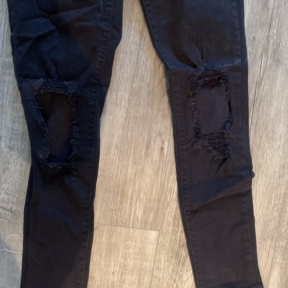 Levis Black High Waisted Skinny Jeans - Size 27 - Picture 2 of 3